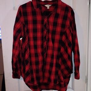 Plaid Kids Shirt - Red and Black